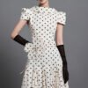 Tess A-line Boat Neck Polycotton Midi Dress - Image 4
