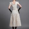 Tess A-line Boat Neck Polycotton Midi Dress - Image 5