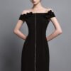 Evel Sheath Off-Shoulder Twill Midi Dress - Image 6