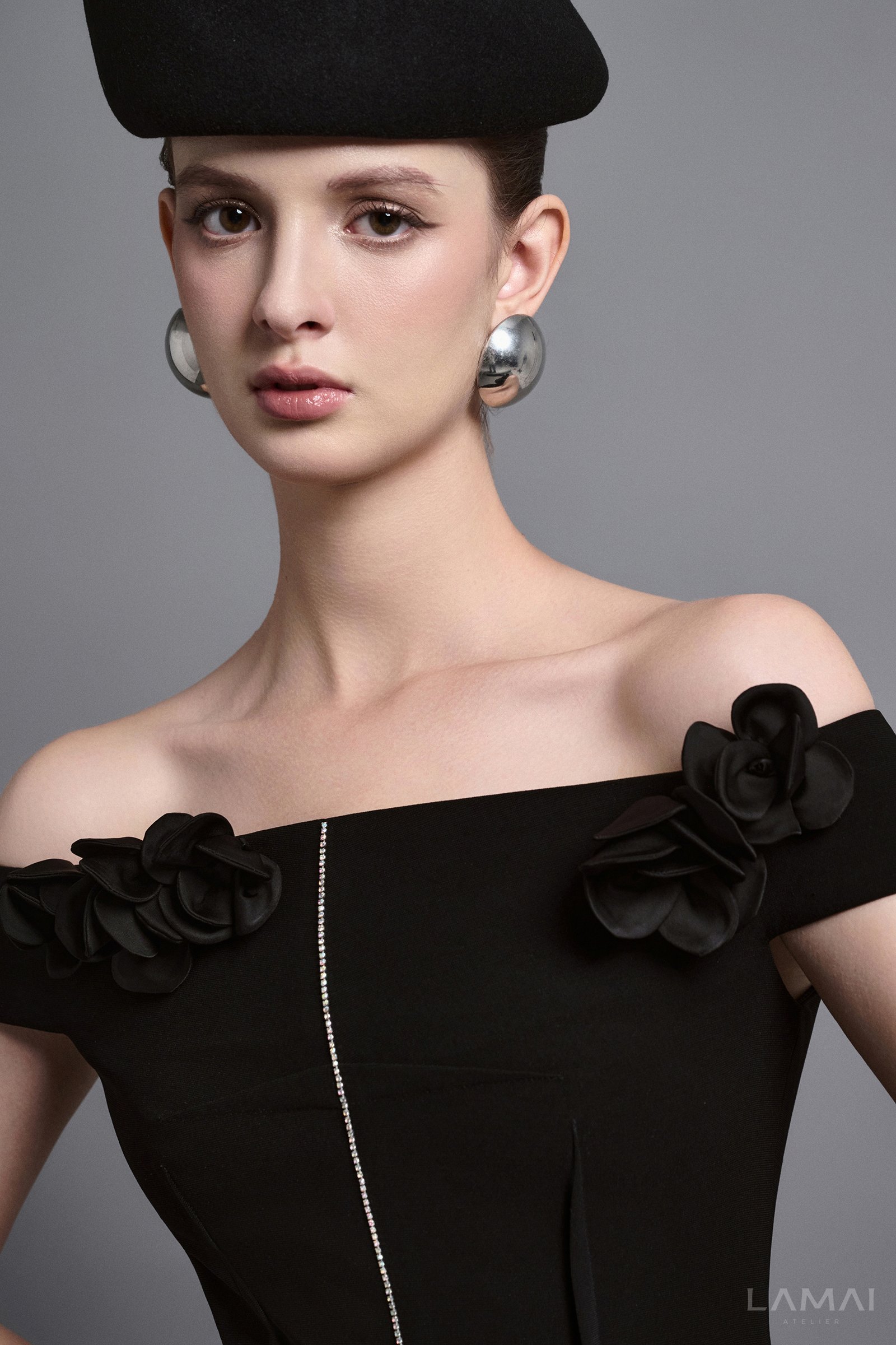 Evel Sheath Off-Shoulder Twill Midi Dress - Image 5