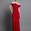 Evel Sheath Off-Shoulder Twill Midi Dress - Image 11