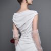 Ames Sheath Draped Cotton Midi Dress - Image 5