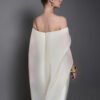 Solenne Straight Cape Sleeved Taffeta Maxi Dress - Image 7