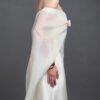 Solenne Straight Cape Sleeved Taffeta Maxi Dress - Image 6
