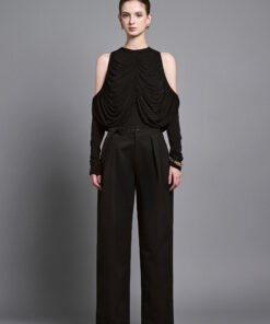 Ira Straight Seam Pocket Khaki Maxi Pants