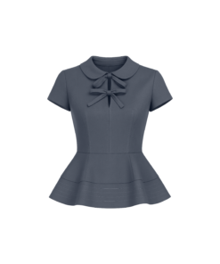 Alternative view of Anouk Peplum Peter Pan Collar Twill Top