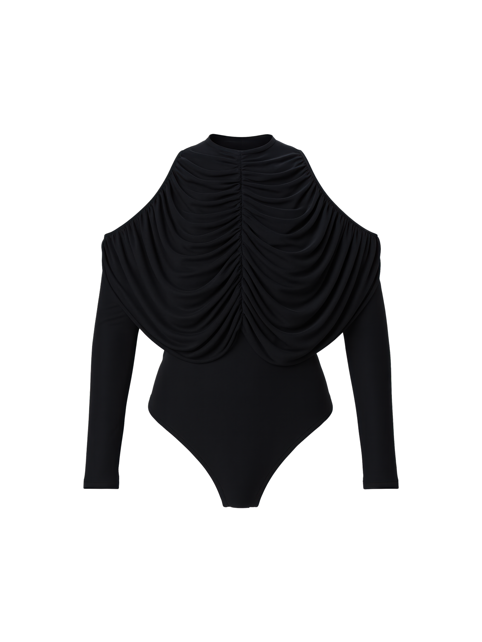 Ira Blouson Cold Shoulder Sleeved Cotton Top - Image 2
