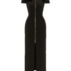 Evel Sheath Off-Shoulder Twill Midi Dress - Image 3