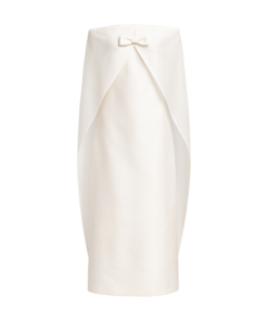 Alternative view of Solenne Straight Cape Sleeved Taffeta Maxi Dress