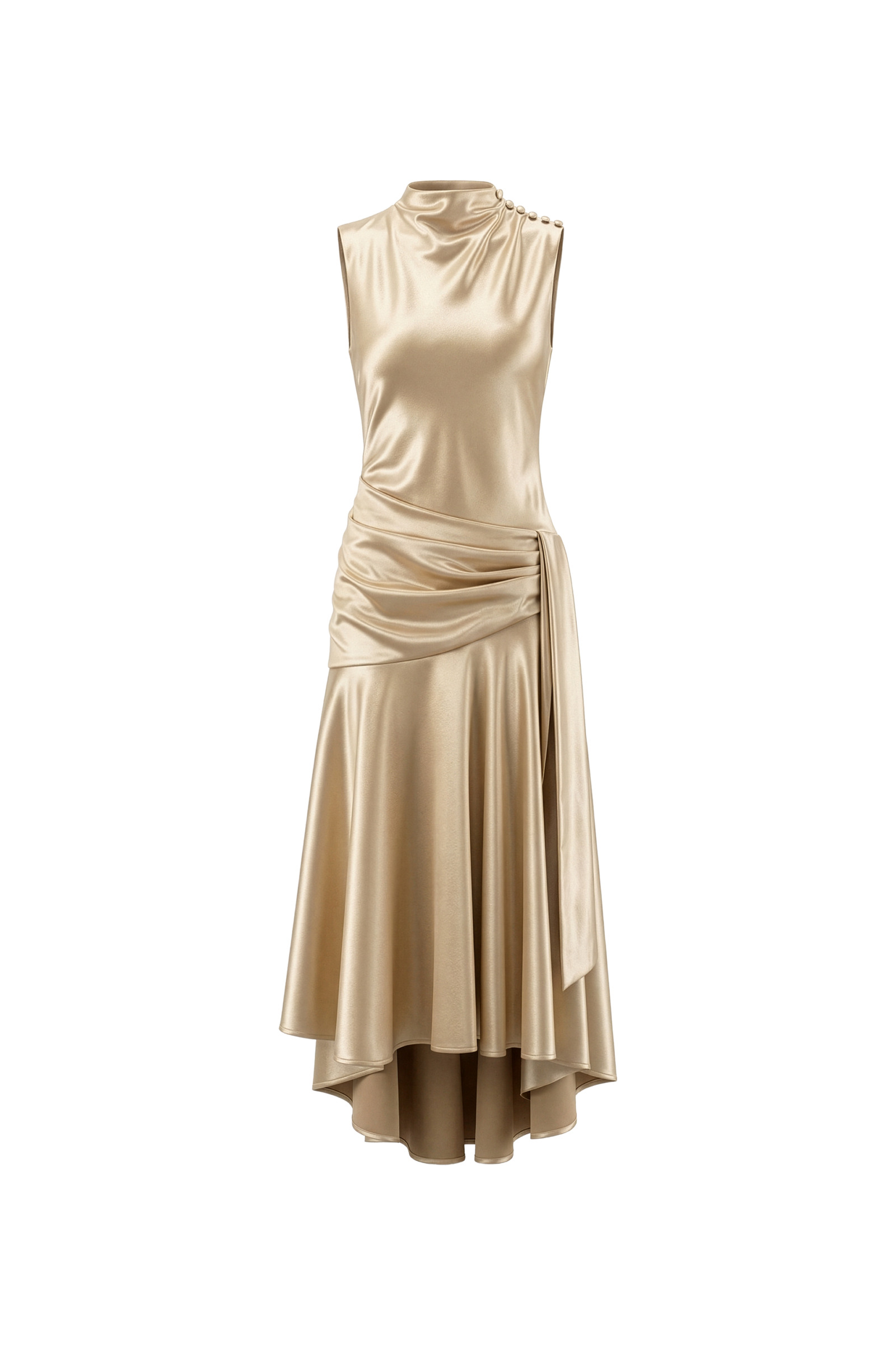 Golden Hour V-Neck Midi Dress - Image 2