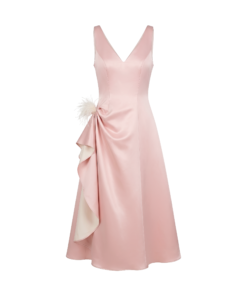 Alternative view of Blush Reverie Draped Midi Dress