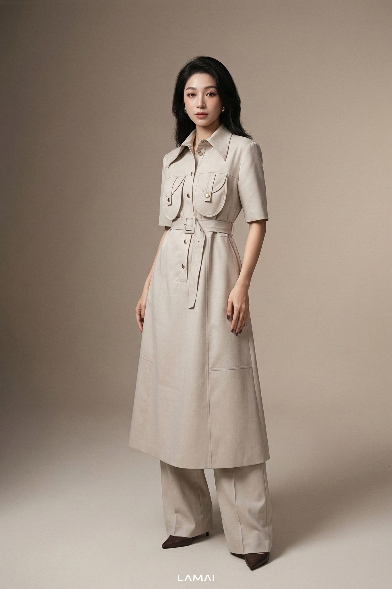 Diana Collared Midi Dress