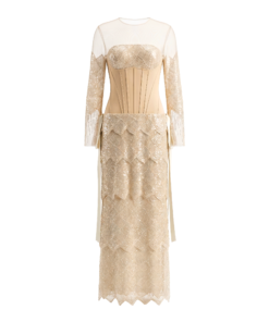 Alternative view of Champagne Mosaic Midi Dress